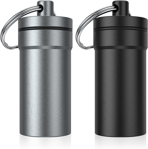 Portable Ear Plug Carrying Case, Urekt Waterproof Metal Earplug Case Keychain Container Holder?2 Pack?......