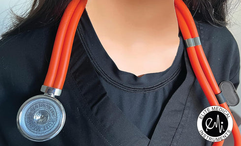 EMI Sprague Rappaport Dual Head Medical Nurse Stethoscope ESR-112 (Orange)...