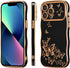 ZTOFERA for iPhone 13 Pro Max Case for Girl Women, Cute Curly Wave Frame with Luxury Plating Butterfly Pattern, Soft TPU Shockproof Raised Lens Pr...