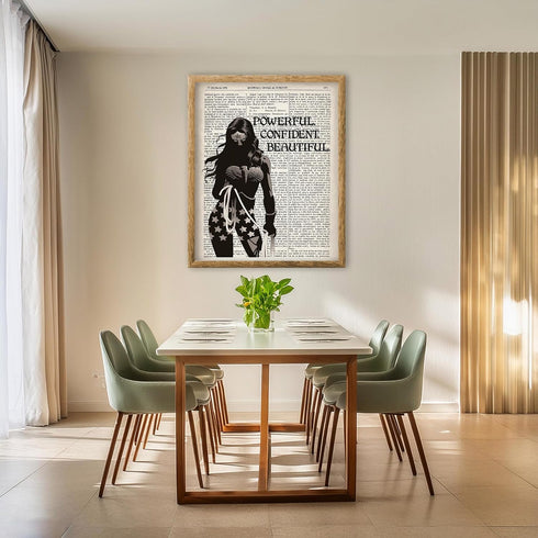 Posterizer 1 pcs-Powerful Confident Beautiful Woman-Wonder Woman-Movie & Cinema Art-Vintage Art-Gift for movie lovers-Gift for Superhero, Comic Bo...