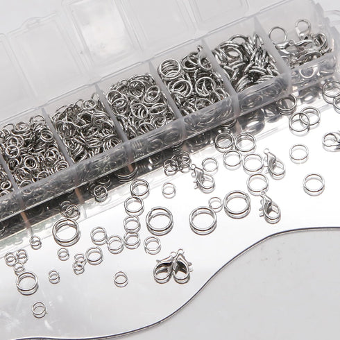 All Size Open Jump Ring and Lobster Clasps Kit for Jewelry Repair Tools Jewelry Making Accessories for Necklace Bracelets Earring Jewelry Making R...