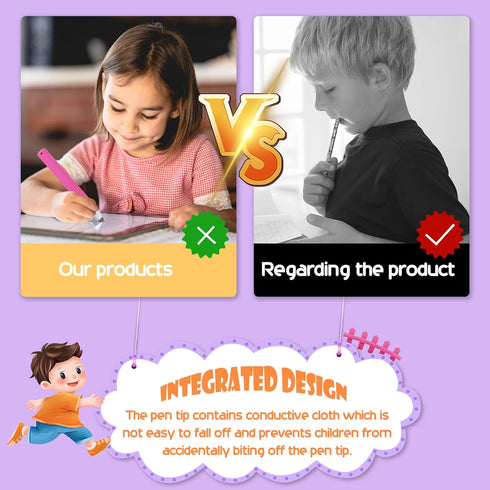 Kid-Friendly Stylus Pens for Touch Screens, Tablet Stylus Pen Universal Touch Screen Capacitive Stylus Compatible with Plimpad Kids Series Kindle ...