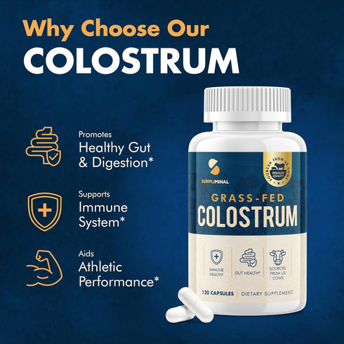 Colostrum Supplement 2 Month Supply, Grass Fed Bovine Colostrum, Colostrum Powder Capsules...