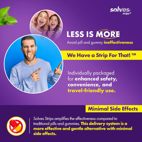 Solves Strips® Swift Vitamin D3 Uptake - Lemon Zest Twist, High Potency, Sugar Free, All-Natural, Pill-Free, Daily Bone & Immune Health Essential ...