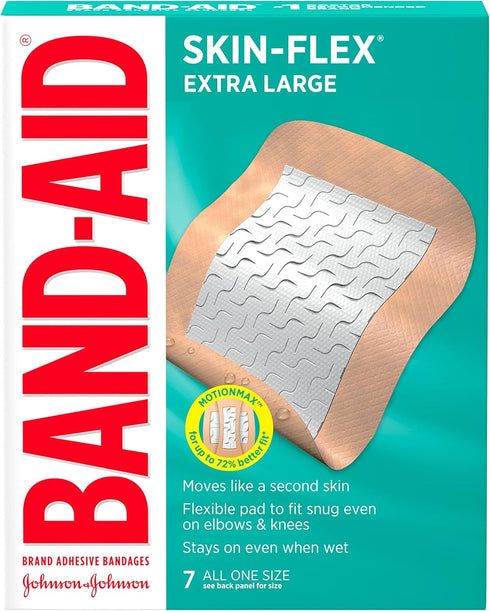 Band-Aid Brand Skin-Flex Adhesive Bandages for First Aid and Wound Care of Minor Cuts and Scrapes & Burns, Flexible Sterile Bandages for Fingers &...