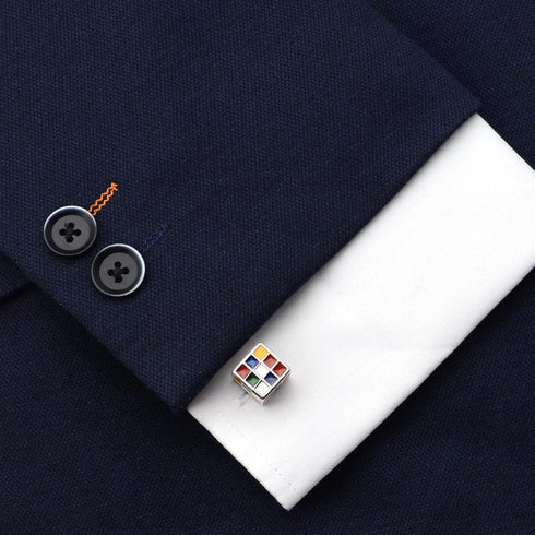 Magic Cube Men Cufflinks Jewelry In Gift Box for French Shirt Stainless Steel Classic Tuxedo Unique Business Wedding...