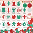 300 Pieces Christmas Glitter Foam Stickers - Assorted Santa, Snowflake, Tree, Bell, Gift, and Christmas Shape Foam Stickers Self-Adhesive for Kids...