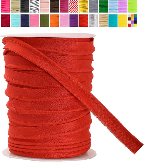 Mandala Crafts Red Maxi Piping Bias Tape with Welting Cord - 1/2 Inch Upholstery Piping Trim for Sewing, Cushions, Slipcovers, and DIY Decor - 55 ...