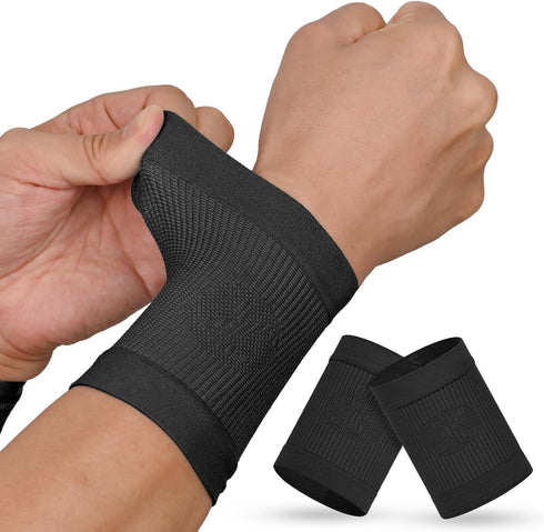 KEKING® Compression Wrist Sleeves for Women Men, 1 Pair, Premium Wrist Support Bands for Carpal Tunnel, Improve Circulation & Recovery, Tendonitis...