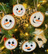 3” Christmas Snowman Face Stencils for Painting on Wood Slice, Reusable Christmas Stencil Winter Ornament Drawing Templates for Tiered Tray/Window...