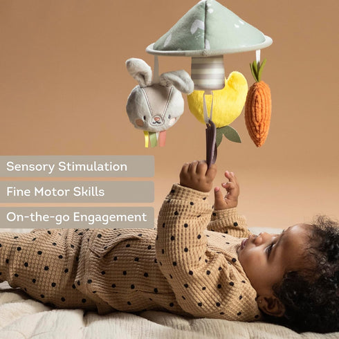 Taf Toys Pram Mobile - Colorful and Interactive Baby Stroller Mobile with Chime Bells, Teether and Hanging Dolls - Lightweight, Easy Attach, Devel...