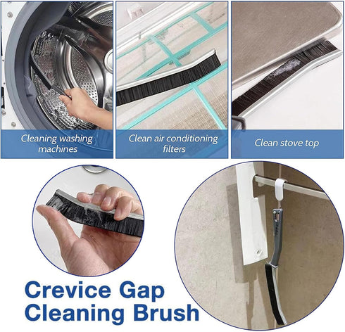 Gap Cleaning Brush, Hard-Bristled Crevice Cleaning Brush, Dead Corners Multifunctional Brushes, Bathroom Crevice Gaps Cleaning Brush, Groove Clean...