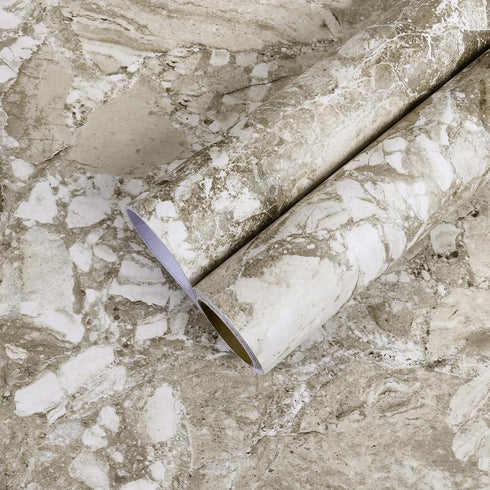 12"x100" Marble Contact Paper Matte Marble Wallpaper Peel and Stick Countertops for Kitchen Waterproof Brown Removable Self Adhesive Contact Paper...