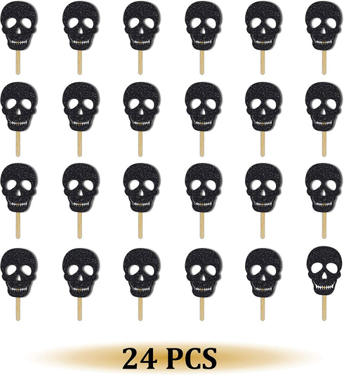 Seyal® Black Skull Cupcake Topper...