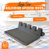 Silicone Spoon Rest, Utensil Rest with Drip Pad - Multi Spoons Rest for Stove Top - Spatula, Ladle, Tongs Holder Stand for Kitchen Counter...
