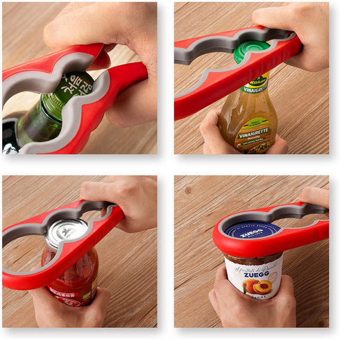 Astofli 5 Pack Jar Opener For Seniors With Arthritis, Easy Twist Lid Opener Jar Opener For Opening Jars With 2 PCS Rubber Jar Gripper, Multi Can O...