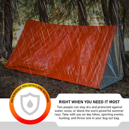 Ready Shelter Tube Tent 3.0-2 Person Tent, Survival Tent, Emergency Shelter - Ideal Survival Gear and Equipment - Emergency Survival Tent Shelter ...