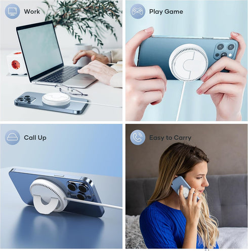 Magnetic Wireless Apple Mag-Safe Charger for iPhone 15/14/13/12 Series, Wireless Mag Safe Charging Pad for AirPods 3/2/Pro, Strong Magnetic Charge...