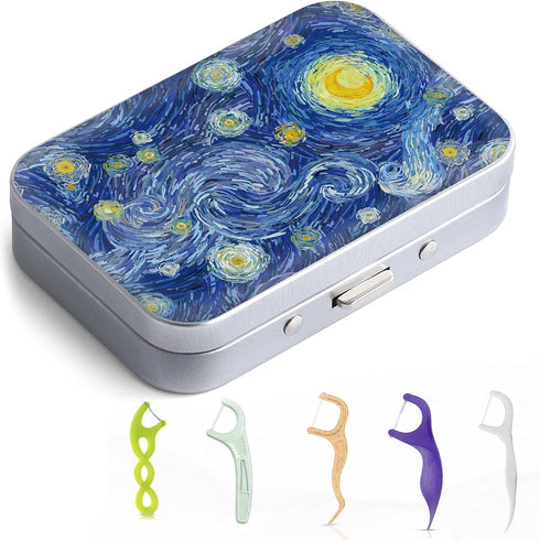 Dental Floss Portable Case, Easy to Store Floss Picks of Various Sizes, Portable Dental Floss Dispenser is Perfect for Travelling, Hotels, Dinners...