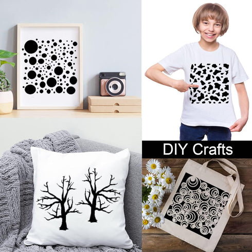 14 Pcs Layering Mixed Media Stencils Leopard Diamond Spirals Cubist Templates Geometric Patterns Stencils for Painting on Walls Canvas DIY Craft S...