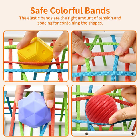 AiTuiTui Montessori Baby Toys for 1 Year Old Boy Girl Gifts, Shape Sorter Baby Toys 6 12 18 Months Early Learning Sensory Bin with 3 Soft Textured...