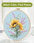 Santune 4 Pack Flower Embroidery Kit for Beginners Adults Cross Stitch Kits for Beginners Hand Embroidery with Plant Patterns and Instructions DIY...