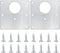 2 Pcs Cabinet Hinge Repair Plates Kits, Kitchen Cupboard Door Hinge Repair Plates, Stainless Steel Hinge Repair Fixing Bracket Plate Kit with Scre...