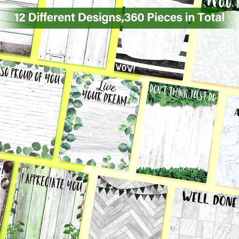 12 Pieces Appreciation Sticky Notes 3 x 4 Inch Fun Motivational Inspirational Positive Modern Cute Encouragement to Do List Notepad for Shopping L...