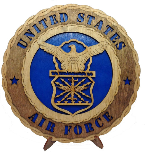 Unique Decorative Custom Laser Crafted Three Dimensional Wooden Wall Plaque - Armed Forces Air Force...