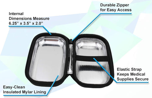 CASEMATIX Asthma Inhaler Case Fits Inhaler Spacer For Adults, Masks, Inhaler Holder and More - Compact Size Fits 6.25" Maximum, Includes CASE ONLY...