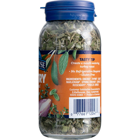Litehouse Freeze Dried Poultry Herb Blend - Substitute for Fresh Poultry Herb, Jar Contains 7 Herbs, Organic, Poultry Herb Blend Seasoning, Non-GM...
