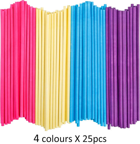 Augshy 300 Pcs Colorful Cake Pops Making Tools,More Larger Than Other Lollipop Sticks and Clear Bags...