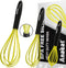 Anaeat Silicone Whisk, Thick Stainless Steel Wire Inner Heat Resistant - Kitchen Whisks for Non-Stick Cookware, Balloon Egg Beater for Whisking, B...