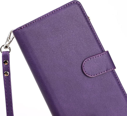 Jaorty Compatible with iPhone 7/8/iPhone SE 2nd 2020/iPhone SE 3rd 2022 Wallet Case, 9 Card Slots, Zipper Cash Pocket, Magnetic Leather Cover, Sho...