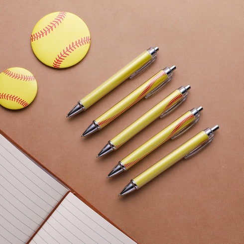 20Pcs Softball Cute Ballpoint Pens Softball Gifts for Team,Medium Point (1.0mm),Retractable Black Ink Novelty Pen for Little Girl Softball Gifts...