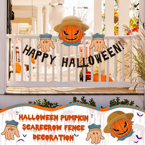 3 Pieces Halloween Fence Peeker Decoration Scary Peeper Halloween Outdoor Decoration Halloween Garden Yard Decor for Home Patio Holiday Party Lawn...