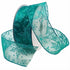 Morex Ribbon Snowflake Wired Sheer Glitter Ribbon, 2-1/2-Inch by 50-Yard Spool, Turquoise...