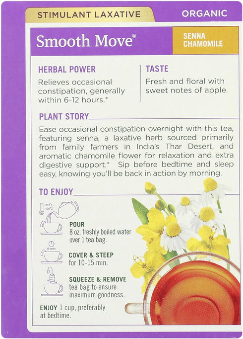 Traditional Medicinals Organic Smooth Move Chamomile Tea, 16 Tea Bags...