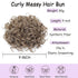 Messy Bun Hair Piece for Women Elastic Drawstring Curly Bun Loose Wave Bun Hair Pieces Fake Messy Hair Bun Extensions for Women Daily Use (Gray Br...