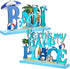 Blulu 2 Pcs Beach Table Signs Ocean Wood Table Decorations Beach Is My Happy Place Sign Under The Sea Animal Coastal Tabletop Centerpieces Nautica...
