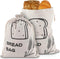Bread Bags, 2 Pack Linen Bread Bags, Bread Bags for Homemade Bread Storage with Drawstring — Plastic Lined, Reusable Gift Bag for Housewarming, We...