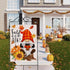 Fall is in the Air Gnome Pumpkin Coffee Decorative Garden Flag, Autumn Maple Leaves Yard Outside Decorations, Buffalo Plaid Cheetah Polka Dots Far...
