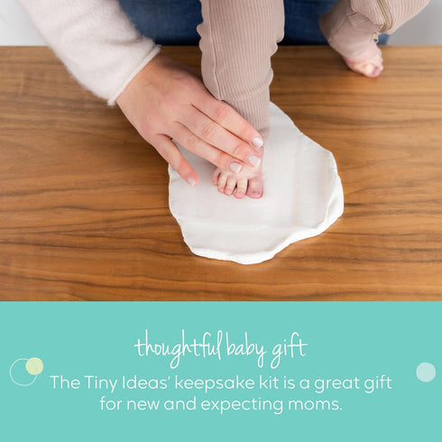 Tiny Ideas DIY No Mess Hanging Christmas Ornament Keepsake Kit, Baby Hand and Footprint Keepsake, Classic Nursery Decor, Ideal Gender Neutral Gift...