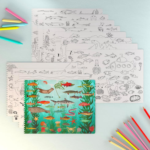 in The Deep Blue Sea Stickers + Coloring Book (500+ Ocean Animal Stickers for Kids & 12 Coloring Pages)- Side by Side Sticker Activity Book - Fun ...