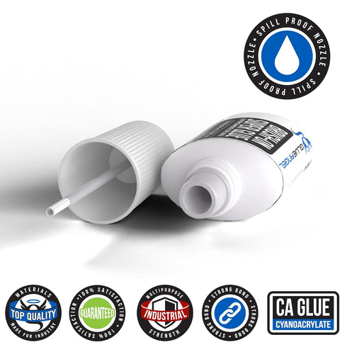 Super Glue with Brush 8g - Brush On Super Glue, CA Glue, Quick Dry Cyanoacrylate Adhesive Instant Glue for Plastic, Metal, Leather, Porcelain, Woo...