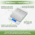 Digital Kitchen Scale – Battery Operated Highly Accurate Stainless Steel Abs Plastic Food Scale - Full Tare Function in 3kg/0.1g Gm and Oz for Wei...