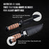 13.6" Fixed Blade Tactical Fighting Knife with Sheath, Stainless Steel Survival Hunting Bushcraft Full Tang Non-Slip Handle Bowie Knife for Campin...