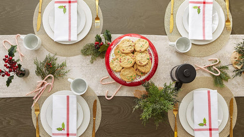 DII Holiday Dining Table Linen Sparkle Metallic Kitchen Décor, Table Runner, 14x72, Jacquard Snowflakes...
