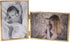 Vertical Horizontal Combo- Double 4 by 6 Inch Metal Folding Picture Frames-(1 Landscape and 1 Portrait Style) (Modern gold)...