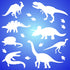 Dinosaur Silhouette Stencil, 6.5 x 6.5 inch (M) - Kids Animal Jurassic Extinct Stencils for Painting Template...
